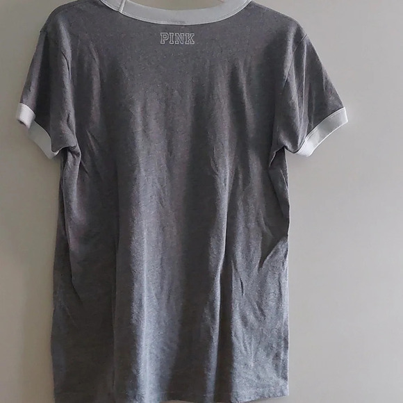 VS PINK 2017 Ringer USA Tee-Shirt 🇺🇸 Medium Patriotic 4th of July Casu - Picture 6 of 6